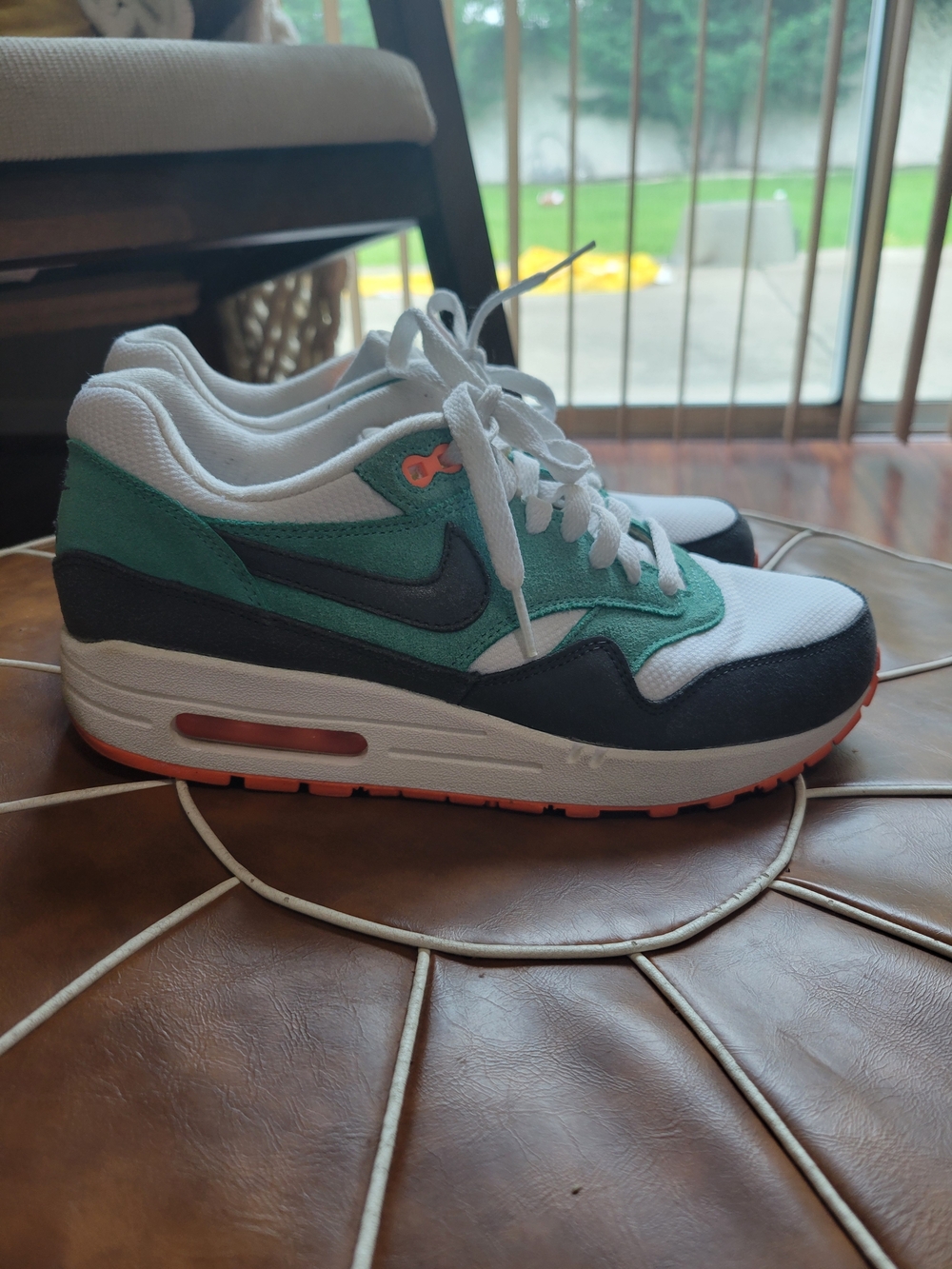 Nike Air Max Sneakers in Teal, White & Coral Accent